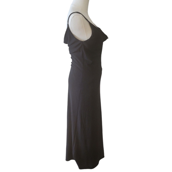 Calvin Klein Black Draped Neckline Dress Size 8 - Picture 3 of 5
